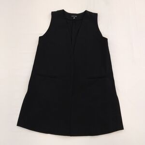 Eileen Fisher Black Open Long Tunic Vest Size SP